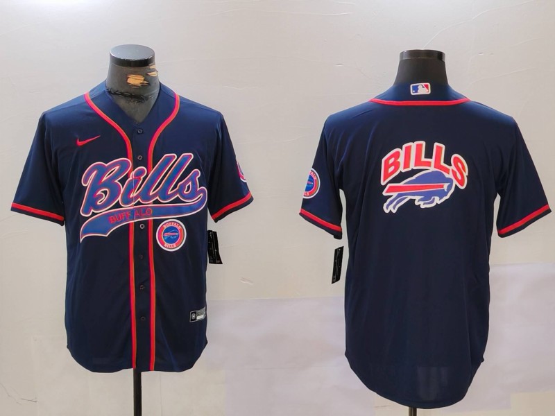 Men Buffalo Bills Blank Blue Joint Name 2024 Nike Limited NFL Jersey style 9103